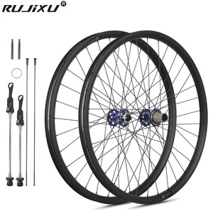 Juego de Ruedas <span class=keywords><strong>MTB</strong></span> de Fibra de <span class=keywords><strong>Carbono</strong></span> de Alta Resistencia de 32 Orificios, 27.5 y <span class=keywords><strong>29</strong></span> Pulgadas, Listo para Tubeless, Eje Pasante, Liberación Rápida, Compatible con Neumáticos de Trail Anchos - Product Image 6