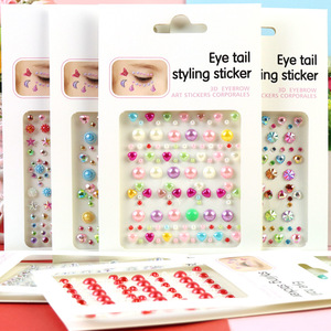 Accesorios <span class=keywords><strong>de</strong></span> maquillaje <span class=keywords><strong>de</strong></span> Ojos <span class=keywords><strong>de</strong></span> diamante <span class=keywords><strong>de</strong></span> color AB Maquillaje facial Pegatinas <span class=keywords><strong>de</strong></span> diamantes Escenario para niños Pegatinas faciales - Product Image 4