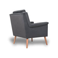 Fauteuil de loisirs moderne en tissu à double coussin pour le salon et le bureau