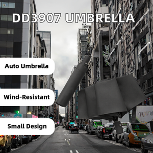 Parapluie compact coupe-vent entièrement automatique à trois plis, nervures en alliage, poignée en plastique, portable, abri de pluie de voyage, parapluie robuste - Product Image 2