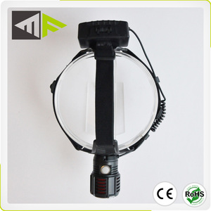 Lampe <span class=keywords><strong>Tac</strong></span> à DEL à forte puissance 1000 Lumens Double batterie 18650 Lampe frontale rechargeable avec fonction zoom - Product Image 5