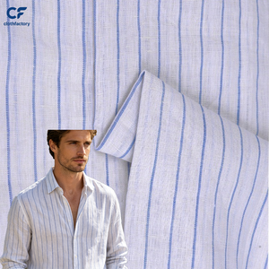 Vente directe usine de <span class=keywords><strong>tissu</strong></span> en <span class=keywords><strong>lin</strong></span> pur rayé 14 fils, tissé, pour chemises et robes en <span class=keywords><strong>lin</strong></span> avec motifs à carreaux - Product Image 2