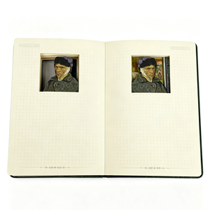 Carnet en cuir personnalisé avec logo, cadeau d'entreprise élégant pour partenaires commerciaux, <span class=keywords><strong>livre</strong></span> à découpe 3D, carnet A5 ajouré - Product Image 6