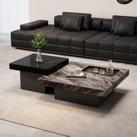 Ensemble de table basse en travertin Dragon Mart meubles Design de Dubaï Table basse d'art de sable de style marocain Beige