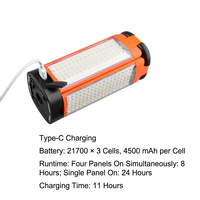 Tragbare Faltbare Magnetische Arbeitsleuchte Wiederaufladbare LED-Campinglampe Erweiterbares Stativ-Beleuchtungssystem für Werkstatt und Garage