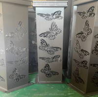 Panneaux creux sculptés en alliage d'aluminium à motif papillon 3D, décoration murale extérieure moderne pour villa, écologique