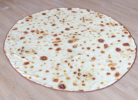 Hochwertige Runde Kreative Pizza-Flanelldecken Individuell Bedruckt 100% Polyester Ganzjahres-Tragbare Heim- und Reisegrößen-Strickdecken
