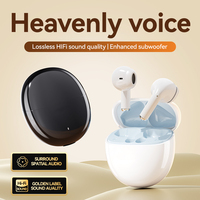 Écouteurs TWS semi intra-auriculaires M132 V6.0 AAC 10 mm avec indicateur de batterie LED, étanchéité IPX4, faible latence 30 ms, son Hi-Fi pour le gaming, le sport et la musique