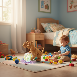 Mi Casita Electric Double Headed Dragon Plush Toy With Light And Music For Kids 5 To 7 Years Unisex 11Cm 30Cm - Product Image 2