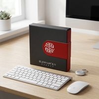 Boîtes en papier personnalisées pour traceur anti-perte, emballage cadeau de luxe noir et rouge avec doublure en velours, logo personnalisé