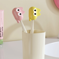 Étui de protection pour brosse à dents de voyage en forme de chat avec clip, étui portable pour brosse à dents et ensemble de salle de bain, capuchon de protection