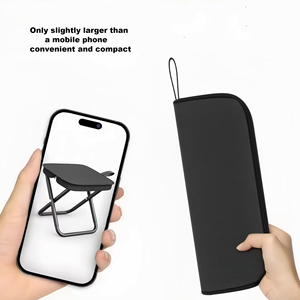 Silla de Jardín Portátil, Silla Plegable de Acero al Carbono para Acampar al Aire Libre, Mini Taburete Plegable Tipo Estuche para Lápices, Banco de Pesca Multifuncional - Product Image 2