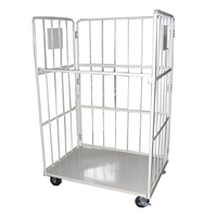 Carrito Logístico Plegable de Metal con Recubrimiento en Polvo, de 4 Ruedas, Fácil de Montar, Personalizable, Resistente, Portátil, con Capacidad para 350 kg