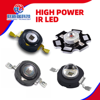 1W 3W 5W Basis Keramik Dioda LED IR Lensa Kuarsa 850Nm 940Nm Manik-manik Inframerah untuk Fototerapi Kecantikan Lampu Keamanan