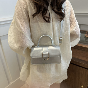 Borsa Quadrata Piccola alla Moda in Materiale PU con Motivo a Pietra - Product Image 2