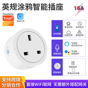 TUYA <b>Smart</b> Plug <b>UK</b> Standard 16A WiFi Homekit Alexa Google Power Statistics Child Safety Door Protection - Product Image 4