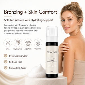 Autobronceador en Espuma Vegano Orgánico de Marca Privada OEM, Ultra Oscuro, Autobronceado en 2 Horas - Product Image 3