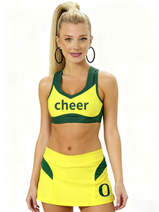 Großhandel Maßgeschneiderte Mädchen-Sportunterwäsche und Shorts-Sets mit Cheerleader-Uniform (Spandex/Baumwolle) - Product Image 6