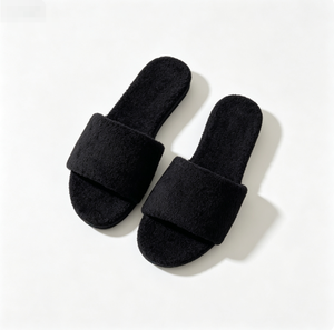 Sandales d'hiver en fourrure pelucheuse pour femmes, semelle épaisse, pantoufles d'intérieur, chaussures plates confortables, faible MOQ - Product Image 3