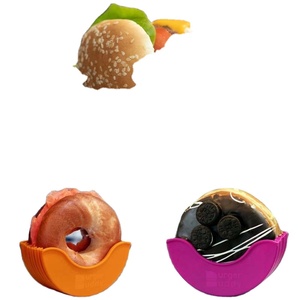 ที่ใส่เบอร์เกอร์แบบพับเก็บได้ทำจากซิลิโคนเป็นมิตรกับสิ่งแวดล้อม4ชิ้นที่เก็บแฮมเบอร์เกอร์แบบปรับได้สำหรับการรับประทานอาหารในงานปาร์ตี้ - Product Image 2