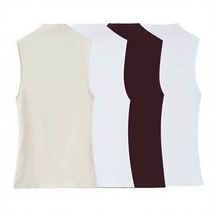 <span class=keywords><strong>Canotte</strong></span> Casual da Donna con <span class=keywords><strong>Spalline</strong></span> <span class=keywords><strong>Sottili</strong></span>, 100% Poliestere Traspirante Anti-Pilling, Canotta Senza Maniche, Strato Base Estivo - Product Image 4