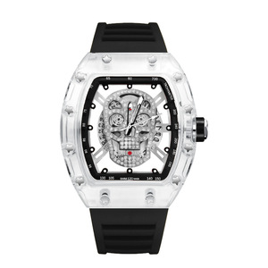Orologio Intelligente da Uomo di Alta Qualità <span class=keywords><strong>e</strong></span> alla Moda, Vendita Calda, Design Trendy con Motivo a Botte di Vino Trasparente <span class=keywords><strong>e</strong></span> Testa Fantasma - Product Image 3