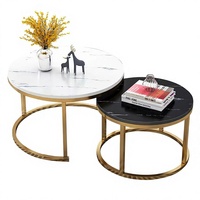 Ensemble de tables basses rondes modernes, tables gigognes, meubles de salon