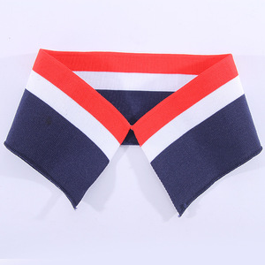 95% polyester + 5% spandex sọc gân cổ áo tay áo HEM Gân Dệt Kim quần áo vải - Product Image 2