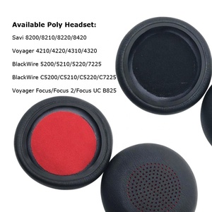 Fundas para Auriculares Poly BlackWire 5200/C5200/5210/C5210/5220/C5220/7225/C7225 <span class=keywords><strong>Savi</strong></span> 8420, Fundas de Cuero PU para Auriculares - Product Image 1