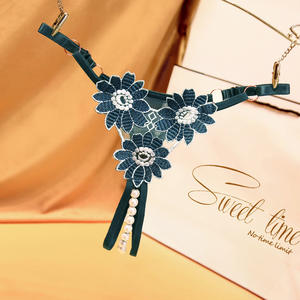 Lingerie Lace Underwear Female Perspective Thongs Pearl Panties Japan Style Low-Waist <strong>Transparent</strong> <strong>Knickers</strong> Sexy Women's G-String - Product Image 2