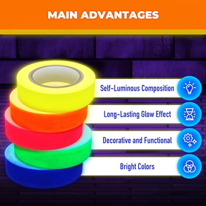 <span class=keywords><strong>Film</strong></span> fluorescent accessoires de scène Performance lampe ultraviolette ruban de coton ruban néon lumineux haute brillance - Product Image 2