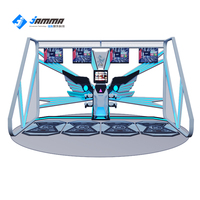 Machine de jeu VR 4 joueurs, type borne d'arcade, à monnayeur, en métal, pour parcs VR, avec fonctions de boxe, tir à l'arc, musique et danse