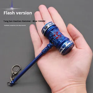 Soul Land Anime périphérique Tang San Haotian marteau coulée gravé anniversaire arme modèle plein métal porte-clés pendentif - Product Image 5