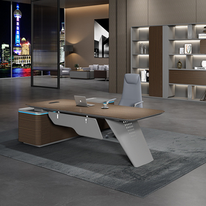 Giá rẻ bán buôn MDF văn phòng có thể điều chỉnh bảng và ghế với ngăn kéo Hiện Đại Văn phòng điều hành bàn cho giám đốc - Product Image 1