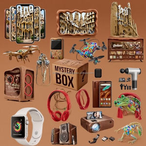 Cadeau surprise avec écouteurs et haut-parleur, boîte cadeau mystère vintage, festival, boîte cadeau en plastique, appareils électroniques filaires aléatoires, emplacement pour carte SIM - Product Image 4