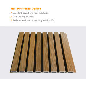 Panneau de façade extérieur 3D en bois Panneaux muraux extérieurs Panneaux de revêtement cannelés en WPC mur extérieur - Product Image 4