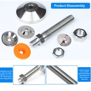 M6 M10 M12 M28 Stainless Steel 304 Heavy Duty Furniture Levelers Legs Capacity Industrial Leveling Feet
