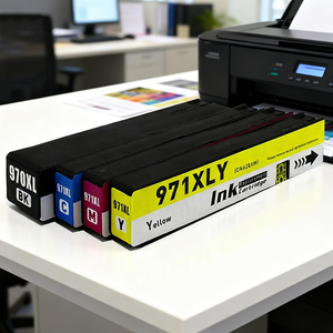 Enlite Paquete de 4 Cartuchos de Tinta de Alto Rendimiento <span class=keywords><strong>HP</strong></span> 970XL 971XL para <span class=keywords><strong>HP</strong></span> <span class=keywords><strong>Officejet</strong></span> <span class=keywords><strong>Pro</strong></span> <span class=keywords><strong>X476dw</strong></span> X576dw X451dw X551dw Tinta Pigmentada - Product Image 1