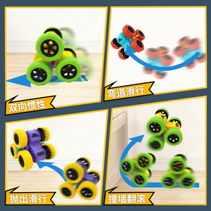 Voiture de cascade tout-terrain à six roues pour enfants, 8 cm, en plastique, avec fonction d'inertie - Product Image 4