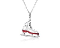 Collar con Colgante de Patinaje Artístico Chapado en Oro, Resistente al Deslustre y de Larga Duración, Joyería Deportiva para Mejores Amigos y Parejas