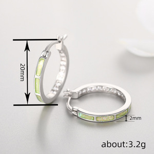 Orecchini a Cerchio Stile Opale per Donne, Gioielli Eleganti e alla Moda - Product Image 4