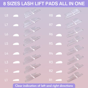 LiBeauty Coussinets de levage de cils scintillants Tiges permanentes de cils de salon Boucliers semi-transparents de levage de cils de marque privé<span class=keywords><strong>e</strong></span> personnalisés - Product Image 6