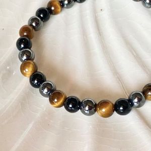 Hot Selling High Quality Unisex Stretch <b>Beaded</b> Bracelet Natural Semi-Precious Stones Polished Technique Handmade Crystal Healing - Product Image 3