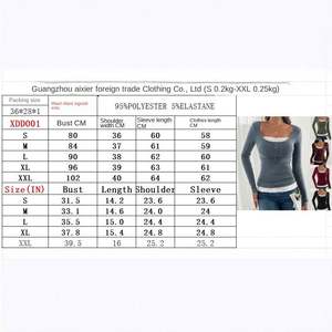 2025 Transfronterizo Europa América, Blusa de Punto con Cuello Cuadrado, Encaje, Cierre de Botón, Corte Ajustado y Manga Larga - Product Image 4