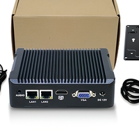 Mini PC sans ventilateur J1900 Quad Core, mini PC industriel compact VGA RS232 pour système POS