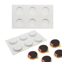 Moule à gâteau en silicone rond plat pour mousse française, résine, grand format, pour la cuisson de desserts italiens, chocolat - Résistant à la chaleur, antiadhésif