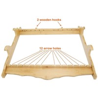 Support de rangement d'arme Bambou 2 Arc 12 Flèches Empêcher les rayures Présentoir Arc Flèche Support mural 2 Niveaux