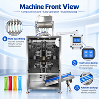 Machine d'emballage automatique à 3 voies pour sachets de poudre alimentaire, lait en poudre, café en poudre et protéines