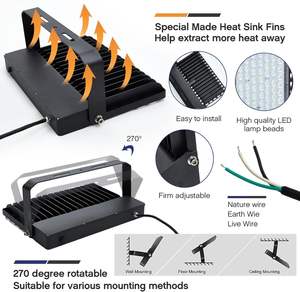 <span class=keywords><strong>GENERGY</strong></span> LED Prix d'usine Haute luminosité Étanche 200 240 300 Watt IP66 Projecteur LED extérieur - Product Image 6