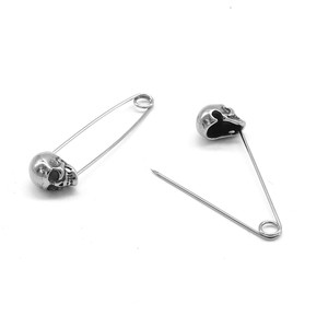 Yunnique Boucles d'oreilles squelette en acier titane, bijoux de fête à la mode pour hommes et femmes - Product Image 4